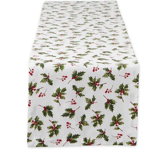 DII&#xAE; 72&#x22; Holly Heritage Table Runner